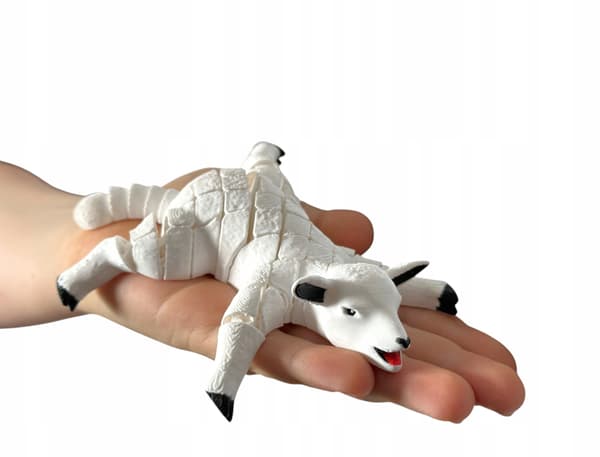 Cute 3D segmented lamb – a charming, flexible figurine, a toy
