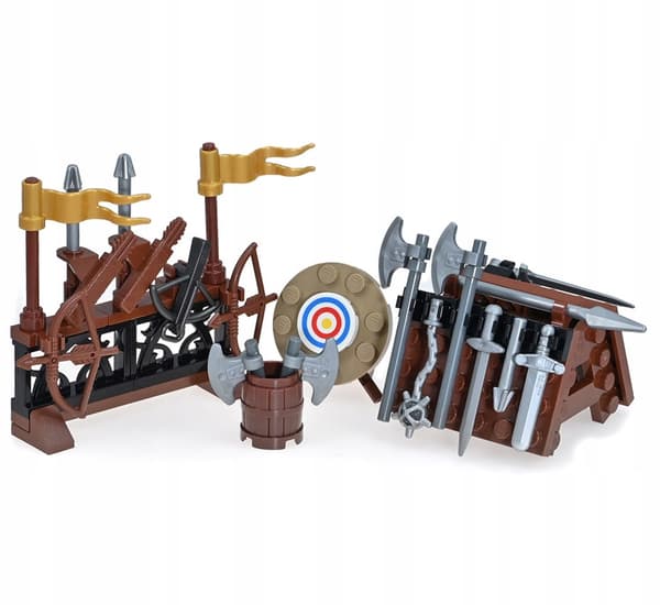 LEGO Castle weapons – armoury: sword, crossbow, bow, shield for knights