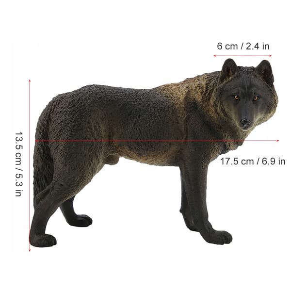 WOLF FIGURINE 17.5 × 6 × 13.5 cm WILD NATURE SIMULATION MODEL