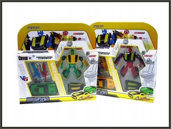 2 robots, 8 cm, metal, in a HIPO box.