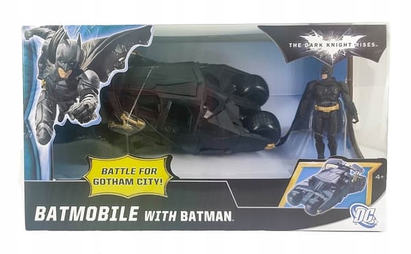 BATMAN FIGURINE + BATMOBILE CAR BY MATTEL – NEW EDITION