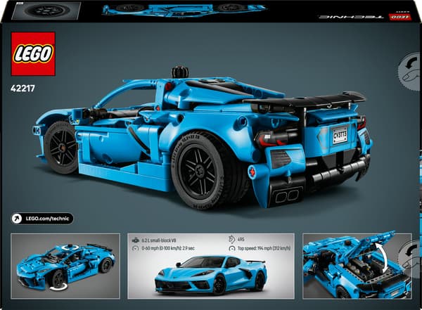 LEGO Technic 42217 Blue Chevrolet Corvette Stingray Car