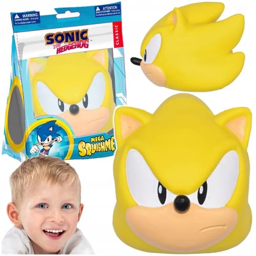 Sonic the Hedgehog Squishme soft toy, Sonic, 12cm