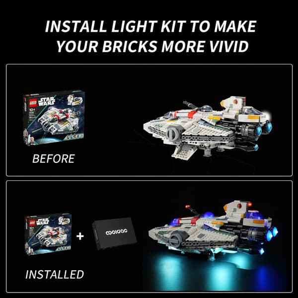 Cooldac LED Light Set for Lego 75357 Star Wars Ghost & Phantom II