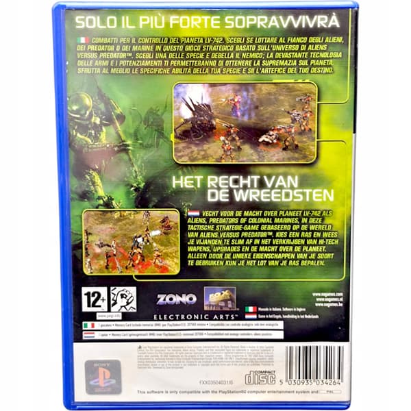 ALIENS VERSUS PREDATOR EXTINCTION PS2 PlayStation 2 (PS2)