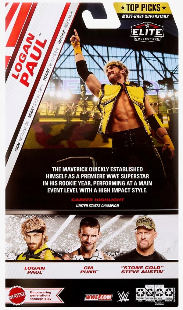 MATTEL WWE Elite Top Picks Logan Paul Action Figure