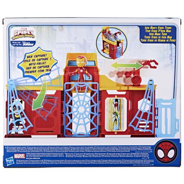 Hasbro Spider-Man figure set with Iron Man tower, plastic, 23 cm