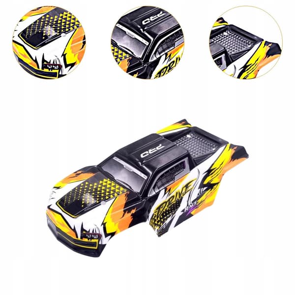 1/16 RC Car Body Shell – Replacement for Yellow Remote-Control Toy Car Model