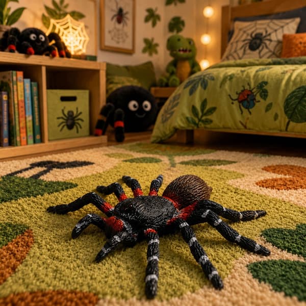 STRETCHY RUBBER SPIDER FIGURINE