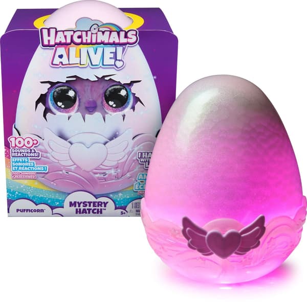 HATCHIMALS ALIVE! ALIVESH PUFFICORN MAGICAL SELF-HATCHING EGG 5+
