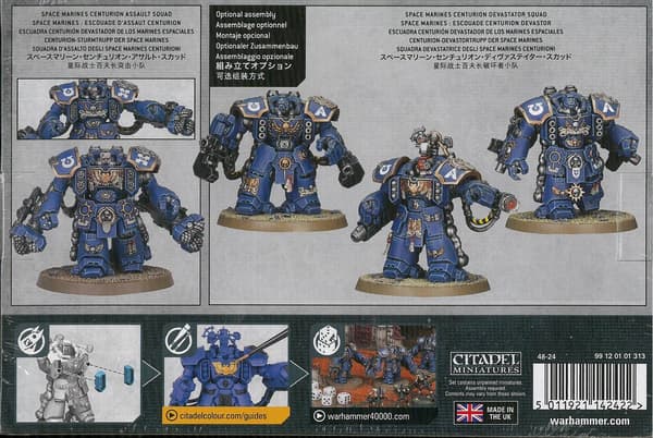 Warhammer 40 000 Centurion Assault Squad fra Games Workshop