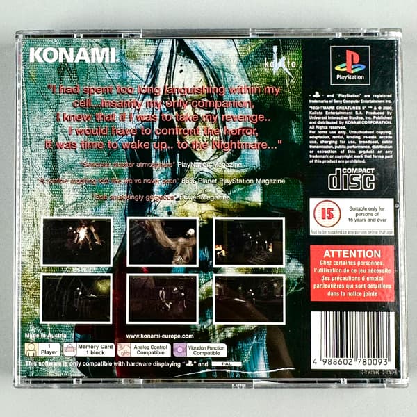 Nightmare Creatures II | PS1 | PSX | PLAYSTATION | 3xA SET