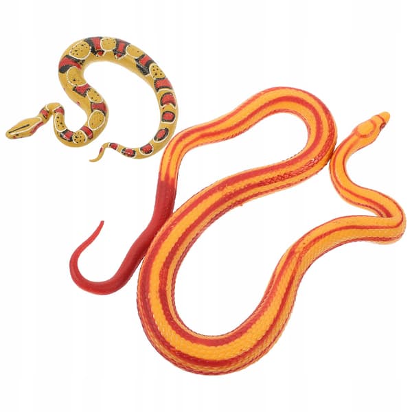 2 REALISTIC PLASTIC SNAKES – DECORATIONS AND TOYS