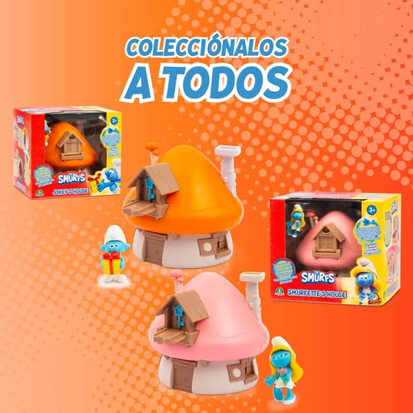 Smurfette’s pink playhouse with a figurine