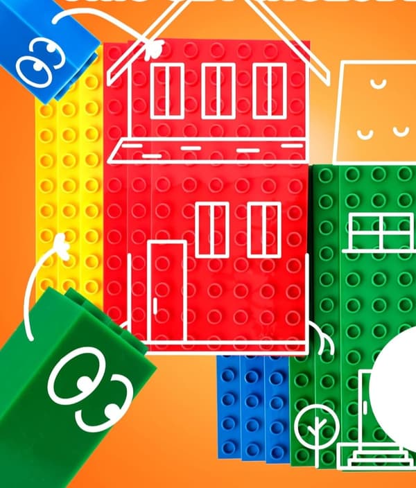 Large base plates for building blocks, 12 pieces. Strictly Briks Premium