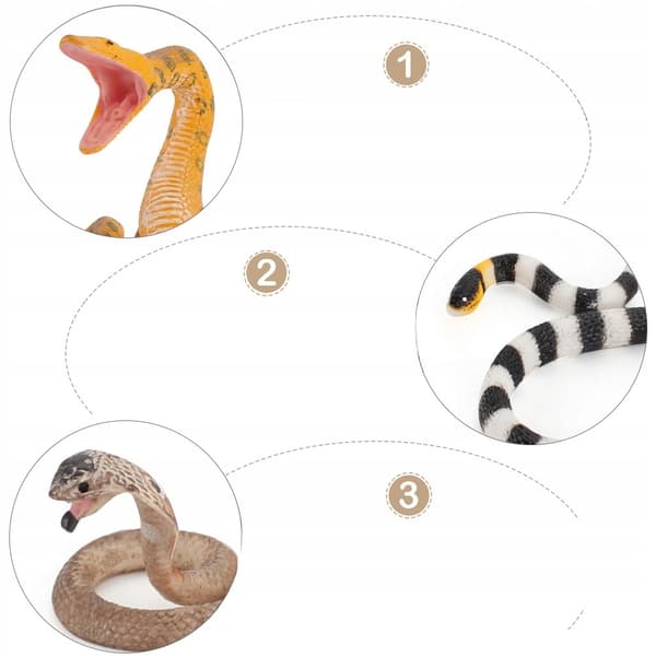 5 REALISTIC PVC SNAKE MODELS – CHILDREN’S TOY