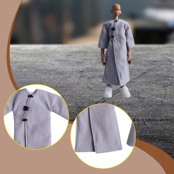 1/12 Scale Action Figure Clothes: Miniature DIY Jacket for Grey Figures