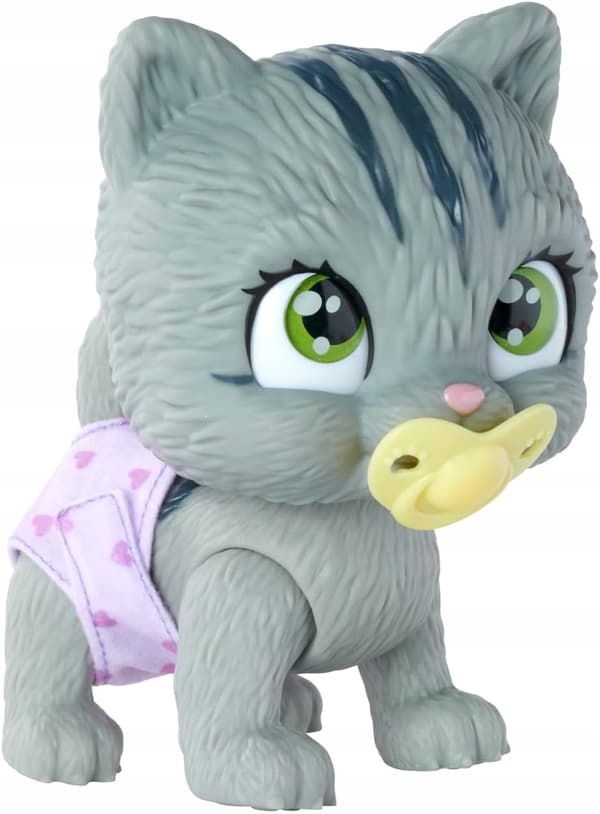 Simba KITTEN WITH DRINKING AND PEEING FUNCTIONS 15cm + ‘Nappy Gang’ ACCESSORIES