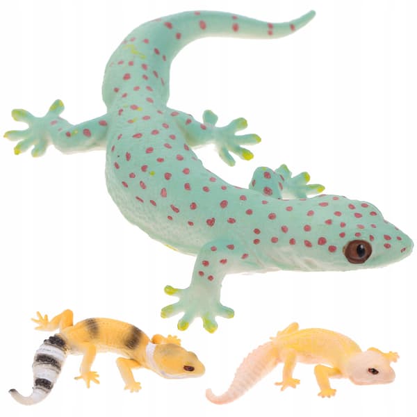 3 REALISTIC LIZARD FIGURINES – EDUCATIONAL TOY SET