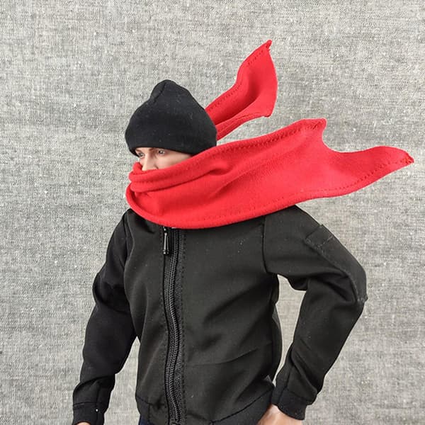 1:6 scale scarf model – Decorative miniature lightweight accessory – Cosplay – Red