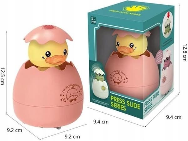 A duck pressed into an egg