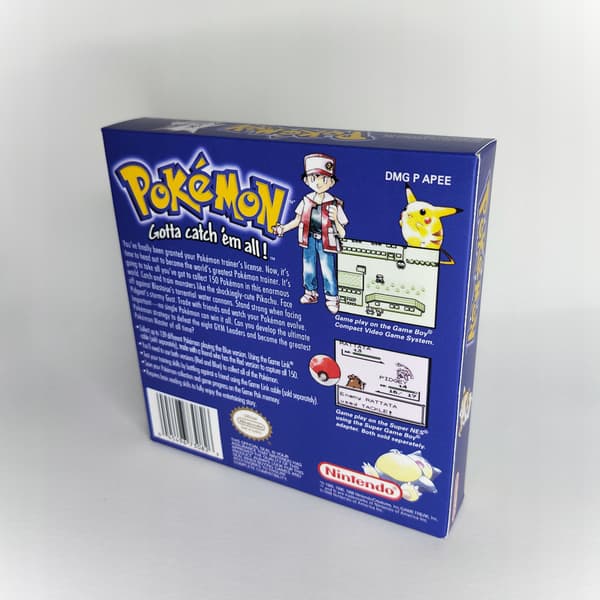 Pokémon Blue Game Boy Box + Cartridge