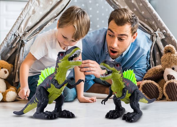 Interactive Robot Dinosaur: Walks, Breathes Smoke and Glows – A Toy for a Present