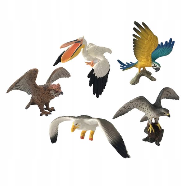 5-Piece Bird Simulation Model Educational Toy Collection – A-Style Decoration