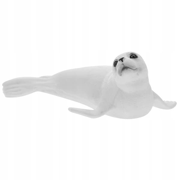 WHITE PLASTIC SEAL FIGURINE FOR DECORATION