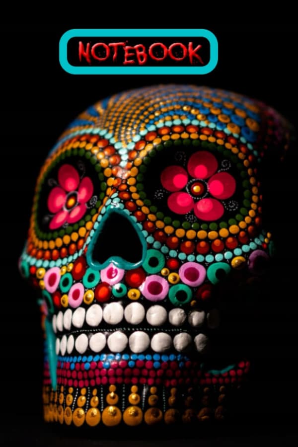 DECORATIVE SKULL NOTEBOOK: A beautiful decorative skull cover reminiscent of
