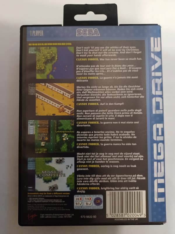 Cannon Fodder, Sega Mega Drive