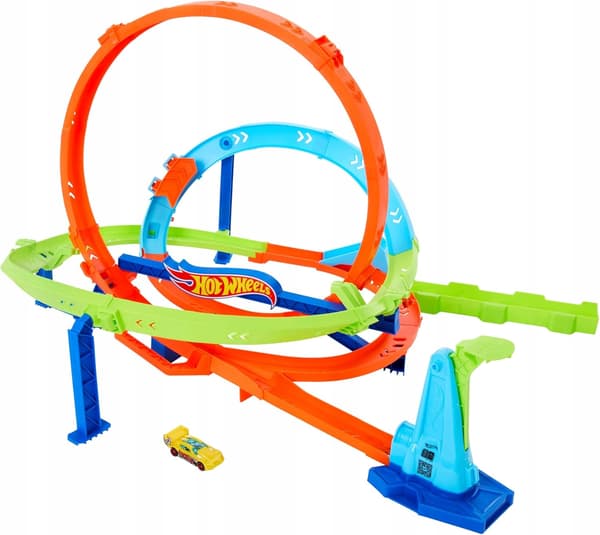 HOT WHEELS ACTION LET'S RACE TWISTED TORNADO LOOP TRACK SET + 1 car
