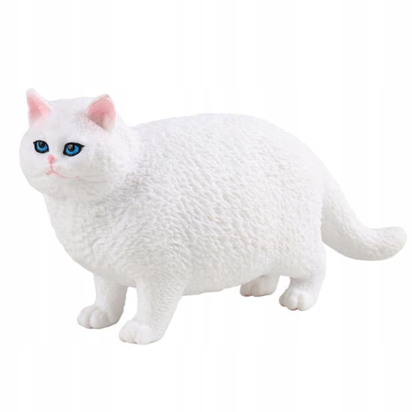 Realistic cat figurine – Educational Toys Collection: White Cat Simulation