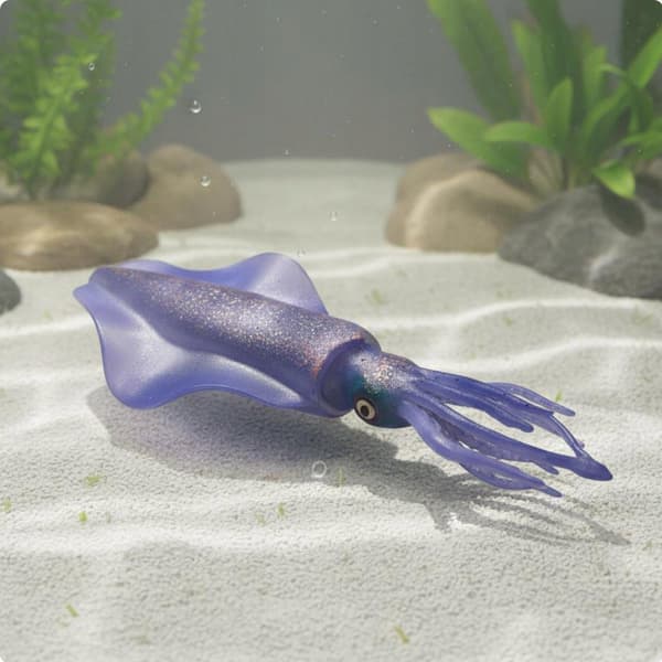 Crab figure Creative simulation of ocean animals Play set Sturdy blue squid