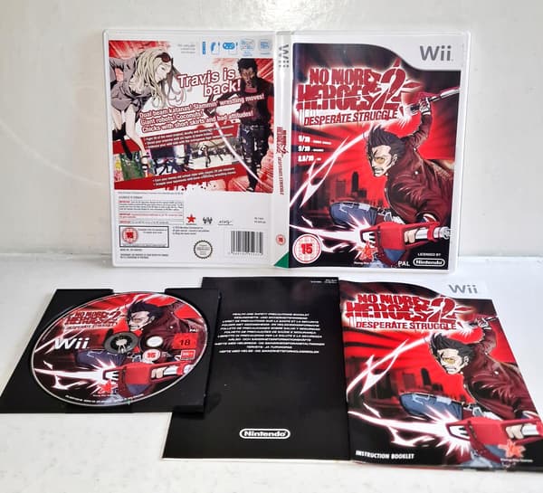 No More Heroes 2: Desperate Struggle Nintendo Wii 3XA DISC BDB-