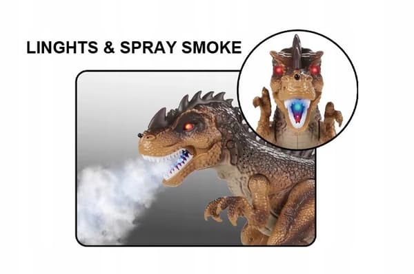 INTERACTIVE T-REX DINOSAUR WITH SMOKE, LIGHTS AND SOUNDS – LASER GUN
