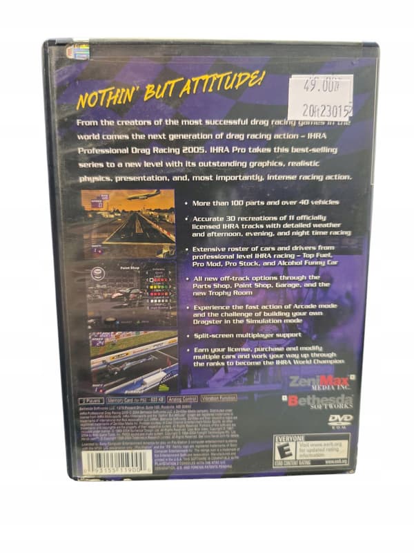 IHRA Professional Drag Racing PS2 2005 NTSC