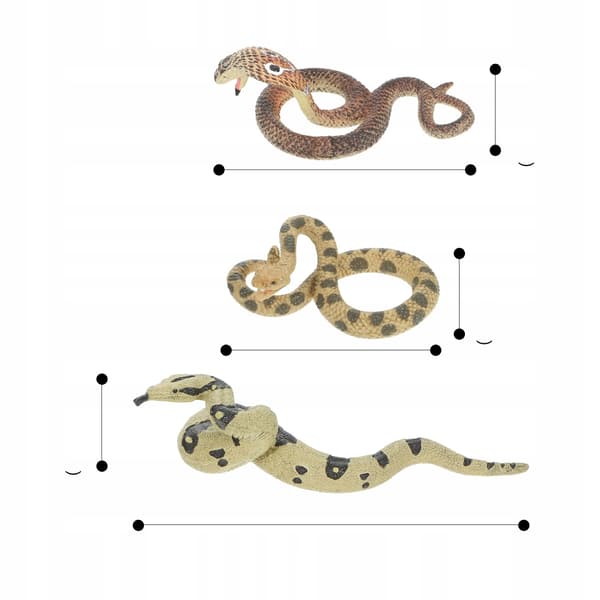 3 FUN SNAKE FIGURINES – REALISTIC GADGETS