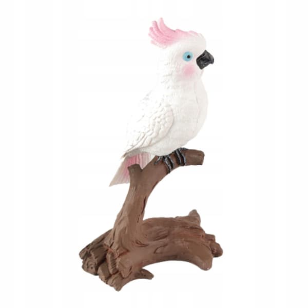 Parrot figurines Portable simulation Small educational toy Pink-headed bird