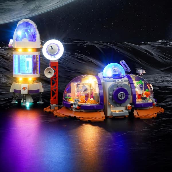 LED LIGHTING FOR LEGO BRICKS: Mars base, rocket, pilot, lights