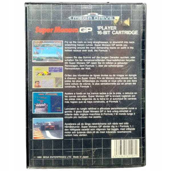 SUPER MONACO GP for Sega Megadrive (boxed)