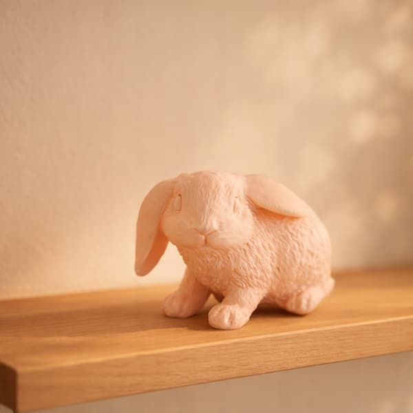 DECORATIVE RABBIT FIGURINE WITH FLOPPY EARS – MANY COLOURS