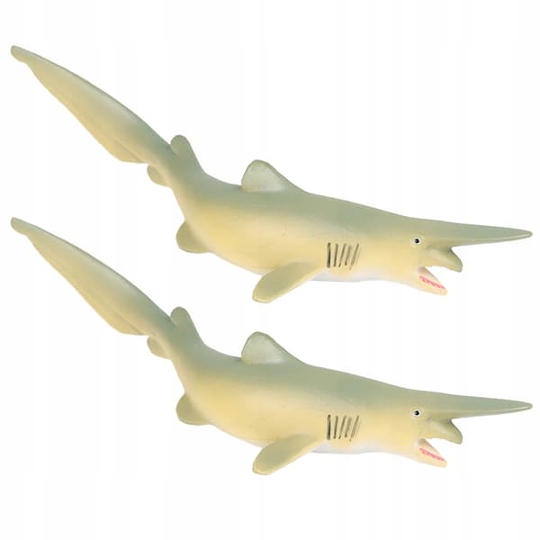 2 PCS. SHARK REPLICA, DESK DECORATION, PVC, MULTICOLOURED