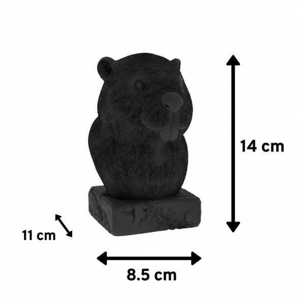 BEAVER BUST FIGURINE ON A BASE – DECORATIVE, MANY COLOURS