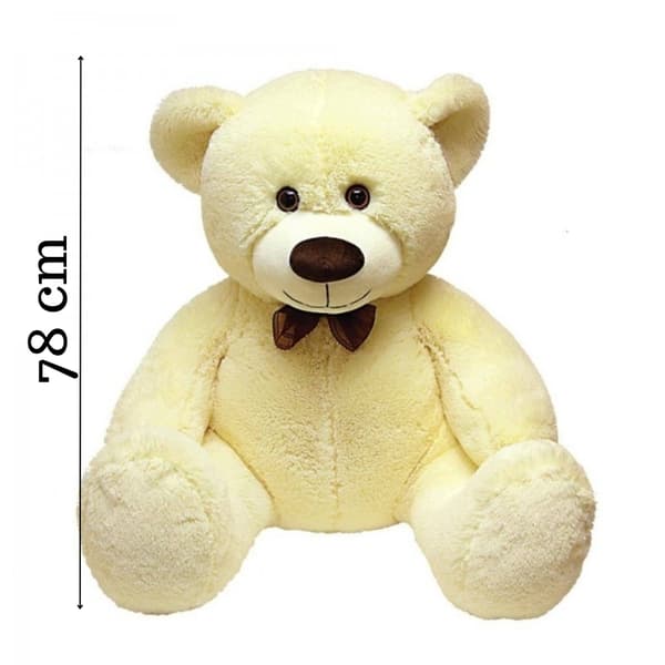 A charming, soft toy Meduolis bear in a sitting position, 78 cm