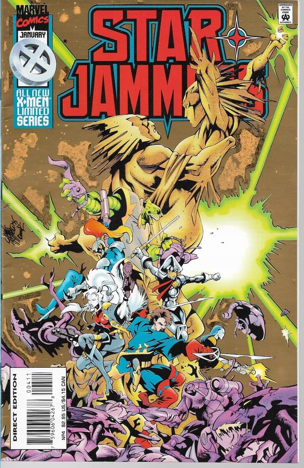 Marvel Starjammers Comic 1–4/1995, featuring the X-Men, FOIL