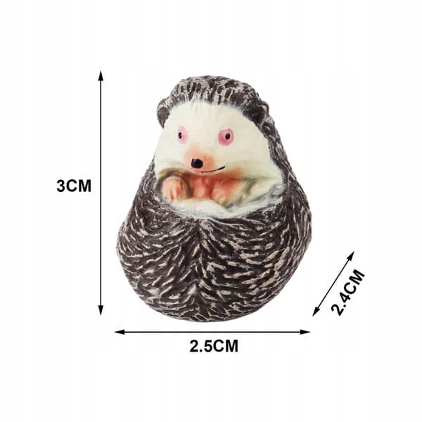 Animal figure simulation: Educational party prop – a hedgehog curled up