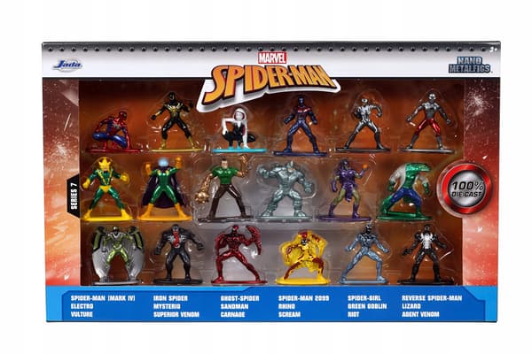 Jada Toys Marvel Nano Pack Figures – 18 Pieces, 4 cm, Multicoloured Action Figures