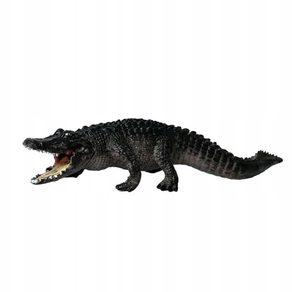 Crocodile Animal Figure Simulation – Black Cake Stand Decoration