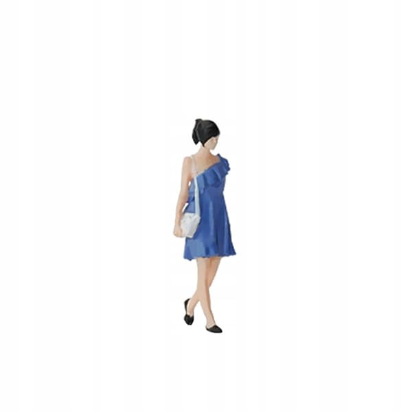 1/64 Girls’ Model Figures Sand Table, Blue, 2.9 cm